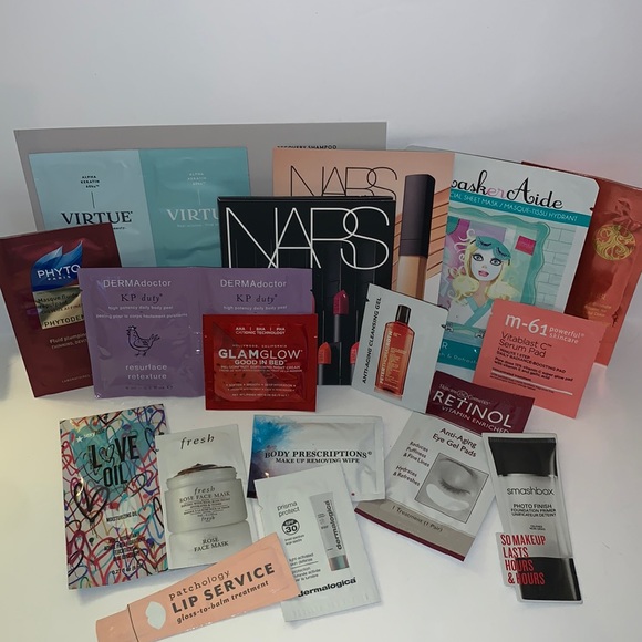 Giant High End Skincare Haircare Makeup Bundle Pink Glitter Bag - Picture 2 of 15